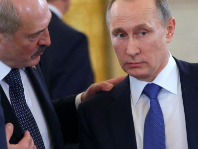 Александр Лукашенко и Владимир Путин. Фото: Сергей Бобылев / ТАСС